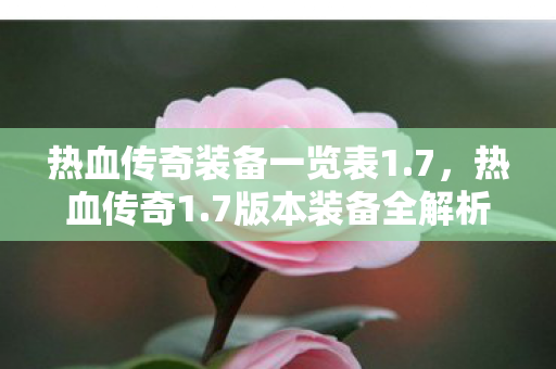 热血传奇装备一览表1图片