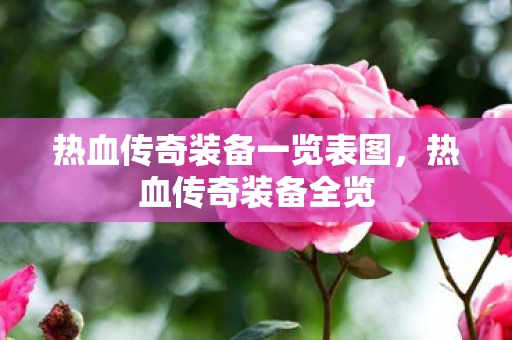 热血传奇装备一览表图图片