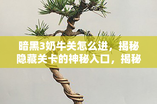 暗黑3奶牛关怎么进,揭秘隐藏关卡的神秘入口,揭秘暗黑3隐藏关卡,奶牛关的神秘入口 暗黑3奶牛关怎么进,揭秘隐藏关卡的神秘入口,揭秘暗黑3隐藏关卡,奶牛关的神秘入口