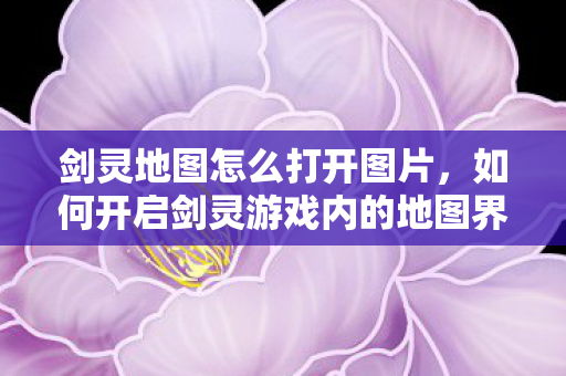 如何开启剑灵游戏内的地图界面图片