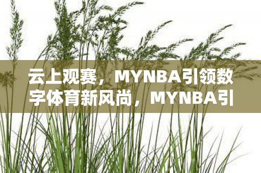 云上观赛,MYNBA引领数字体育新风尚,MYNBA引领数字体育新风尚,云上观赛成趋势 云上观赛,MYNBA引领数字体育新风尚,MYNBA引领数字体育新风尚,云上观赛成趋势