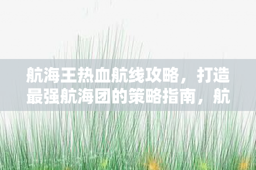航海王热血航线攻略，打造最强航海团的策略指南，航海王热血航线策略攻略，打造最强航海团的秘诀