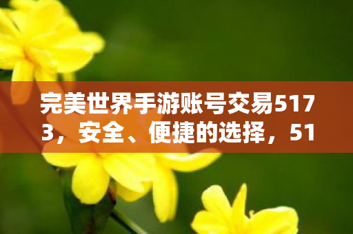 完美世界手游账号交易的安全便捷之选图片