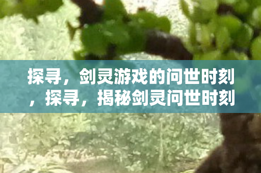 剑灵游戏的问世时刻图片