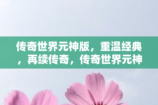传奇世界元神版图片