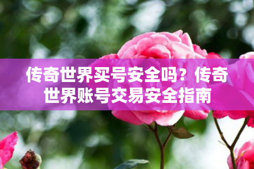 传奇世界买号安全吗？传奇世界账号交易安全指南