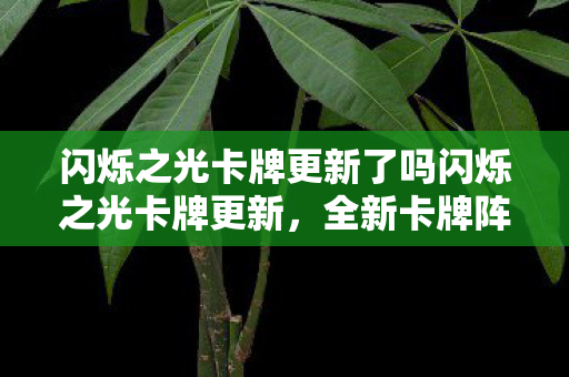 闪烁之光卡牌更新了吗闪烁之光卡牌更新，全新卡牌阵容，策略升级！闪烁之光卡牌更新，全新阵容策略升级！