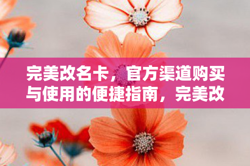 完美改名卡，官方渠道购买与使用的便捷指南，完美改名卡，官方购买与使用指南
