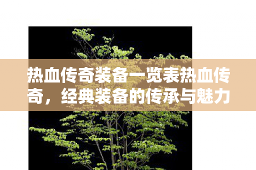 热血传奇装备一览表热血传奇图片