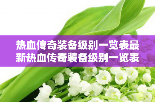 热血传奇装备级别一览表最新热血传奇装备级别一览表图片
