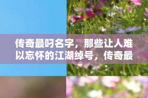 传奇最叼名字,那些让人难以忘怀的江湖绰号,传奇最叼名字,那些让人难以忘怀的江湖绰号 传奇最叼名字,那些让人难以忘怀的江湖绰号,传奇最叼名字,那些让人难以忘怀的江湖绰号