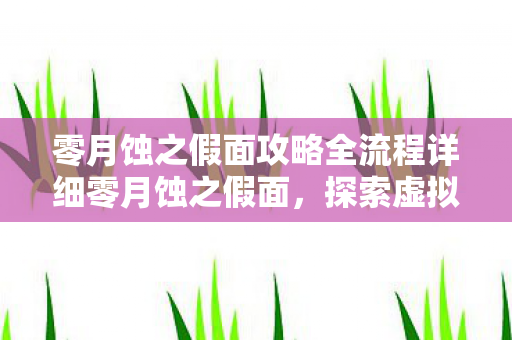 零月蚀之假面攻略全流程详细零月蚀之假面，探索虚拟世界的魅力与未知，零月蚀之假面全流程攻略，探索虚拟世界的魅力与未知