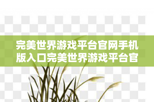 完美世界游戏平台官网手机版入口完美世界游戏平台官网手机版图片