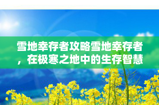 雪地幸存者攻略雪地幸存者,在极寒之地中的生存智慧,雪地幸存者,极寒之地中的生存智慧 雪地幸存者攻略雪地幸存者,在极寒之地中的生存智慧,雪地幸存者,极寒之地中的生存智慧