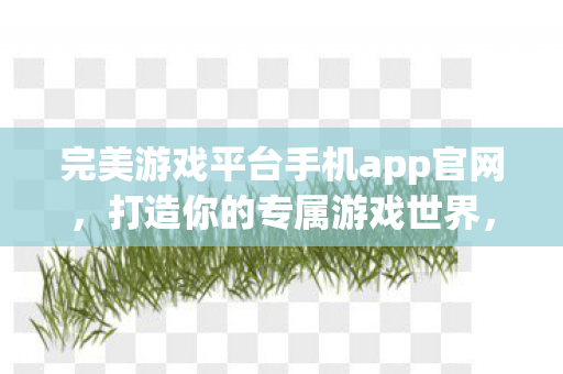 完美游戏平台手机app官网图片
