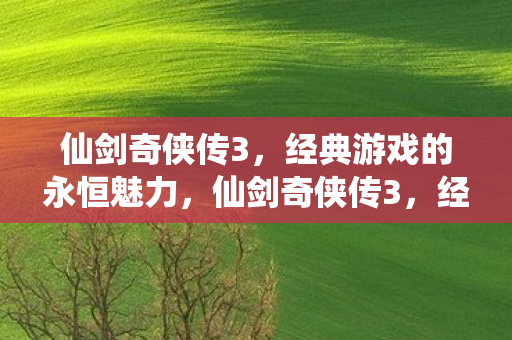 仙剑奇侠传3,经典游戏的永恒魅力,仙剑奇侠传3,经典游戏的永恒魅力 仙剑奇侠传3,经典游戏的永恒魅力,仙剑奇侠传3,经典游戏的永恒魅力