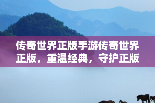 传奇世界正版手游传奇世界正版图片