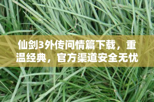 仙剑3外传问情篇下载，重温经典，官方渠道安全无忧，仙剑3外传问情篇官方下载，重温经典游戏安全无忧