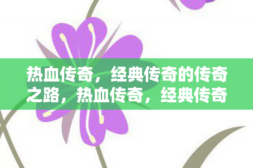 经典传奇的传奇之路图片
