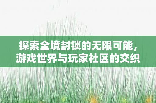 探索全境封锁的无限可能，游戏世界与玩家社区的交织，全境封锁探索无限可能，游戏世界与玩家社区的交织