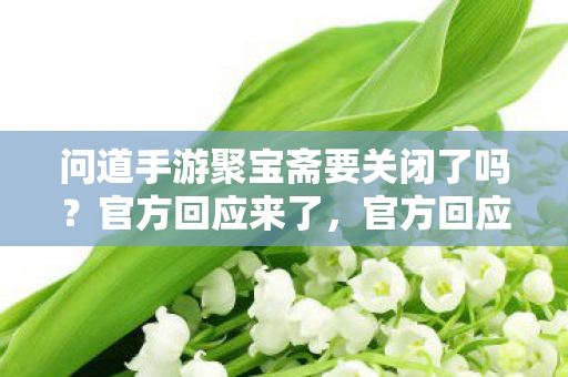问道手游聚宝斋要关闭了吗？官方回应来了，官方回应，问道手游聚宝斋并未关闭