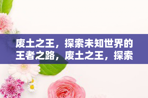 探索未知世界的王者之路图片