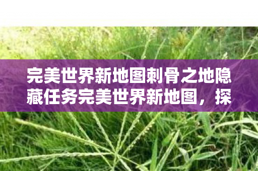 完美世界新地图刺骨之地隐藏任务完美世界新地图图片