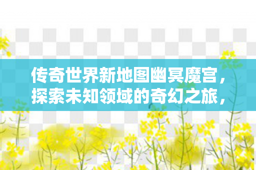 传奇世界新地图幽冥魔宫图片