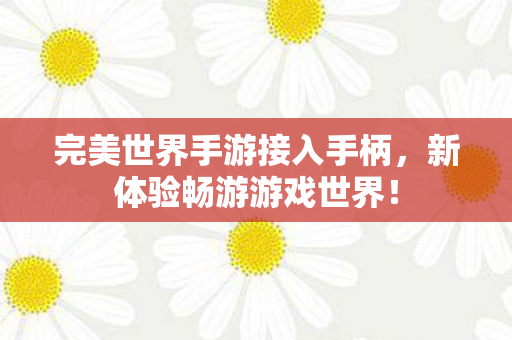 完美世界手游接入手柄图片