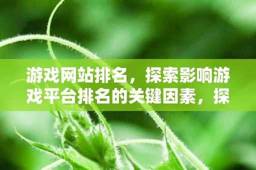 游戏网站排名,探索影响游戏平台排名的关键因素,探索影响游戏平台排名的关键因素 游戏网站排名,探索影响游戏平台排名的关键因素,探索影响游戏平台排名的关键因素
