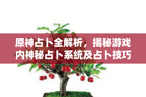 原神占卜全解析，揭秘游戏内神秘占卜系统及占卜技巧