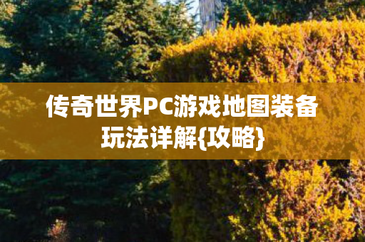 传奇世界PC游戏地图装备玩法详解图片
