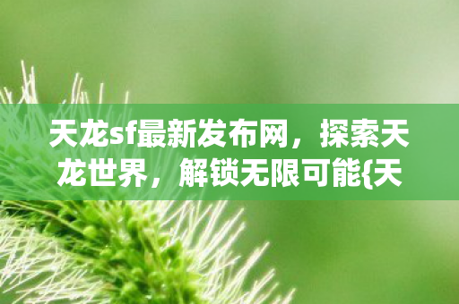 天龙sf最新发布网,探索天龙世界,解锁无限可能{天龙八部} 天龙sf最新发布网,探索天龙世界,解锁无限可能{天龙八部}