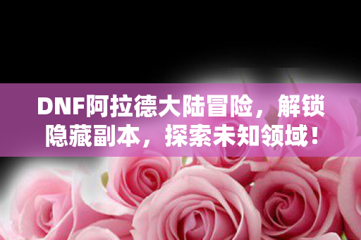 DNF阿拉德大陆冒险，解锁隐藏副本，探索未知领域！